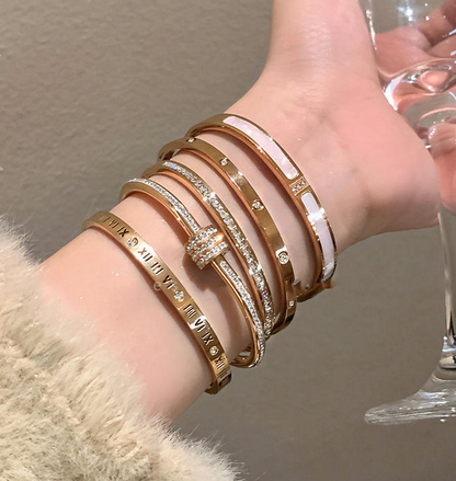 Pack 5 Brazaletes de Estilo Lujo 💎 Acero Inoxidable de Alta Calidad 🔥